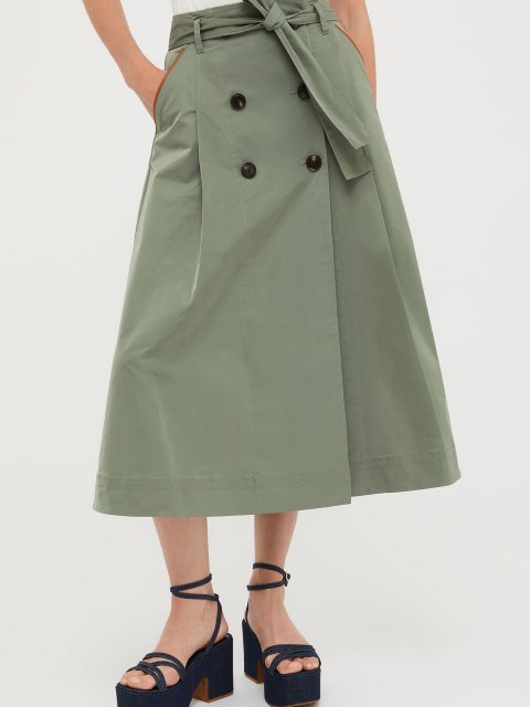 Спідниця міді кольору хакі MAX&CO : фото 1 - Invogue