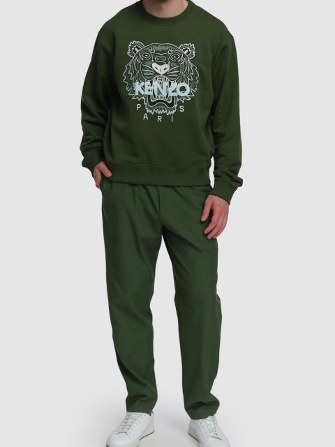 Зелёный свитшот KENZO: фото 1 - Invogue