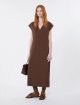 Шоколадна сукня Weekend Max Mara з віскози, ліоцелу та поліаміду: фото 1 - Invogue