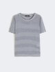 Темно-синяя футболка Weekend Max Mara из льна и эластана: фото - Invogue