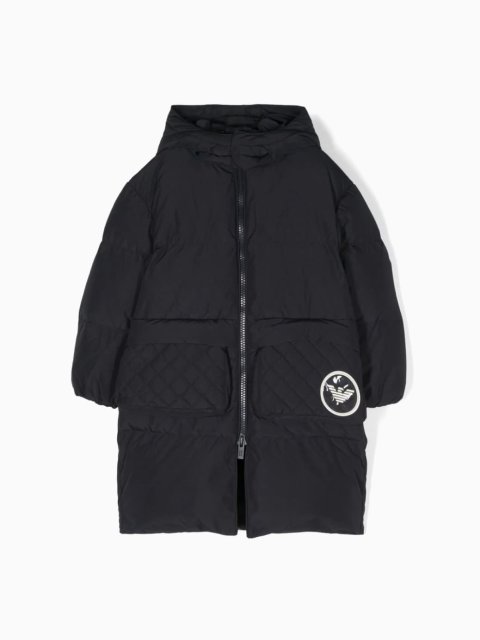 Синя куртка EMPORIO ARMANI з капюшоном: фото - Invogue