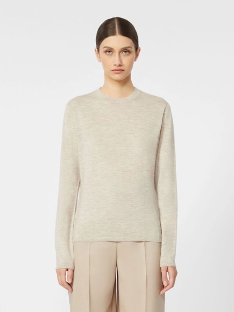 Бежевий светр MAX MARA з кашемірової пряжі: фото 2 - Invogue