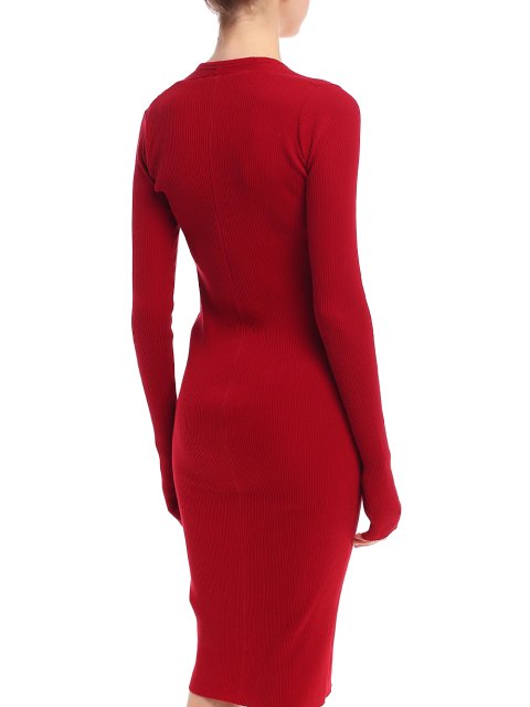 Красное платье HELMUT LANG: фото 6 - Invogue