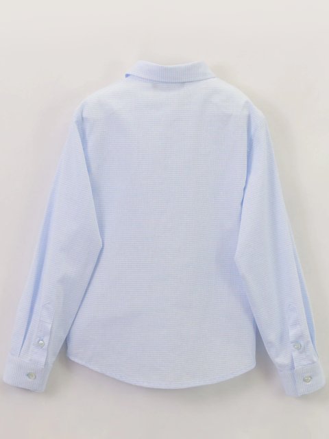 Блакитна сорочка EMPORIO ARMANI KIDS з бавовни: фото 1 - Invogue