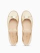 Золотисті балетки Emporio Armani зі шкіри наппа: фото 4 - Invogue