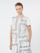Белая футболка Weekend Max Mara с льняной вставкой и вышивкой: фото 4 - Invogue