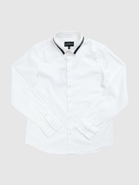 Белая рубашка EMPORIO ARMANI KIDS: фото - Invogue