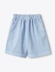 Блакитні шорти IL GUFO з суміші бавовни та льону: фото - Invogue