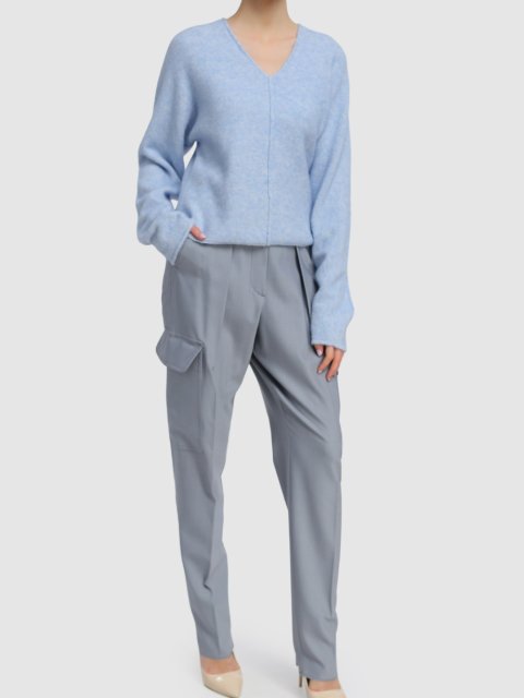 Серые брюки SPORTMAX: фото 1 - Invogue