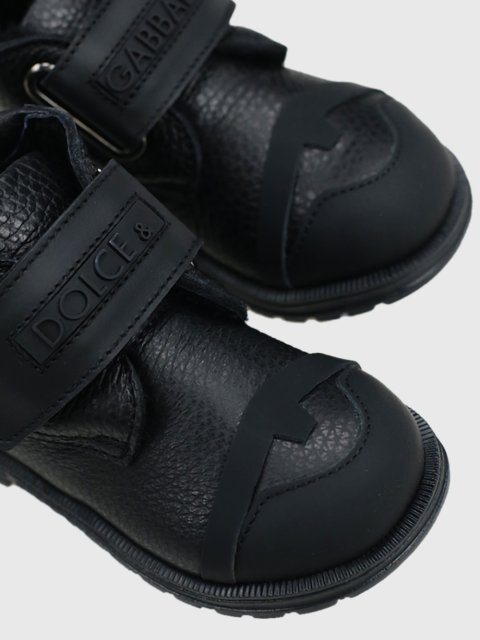 Чёрные ботинки DOLCE&GABBANA KIDS: фото 3 - Invogue