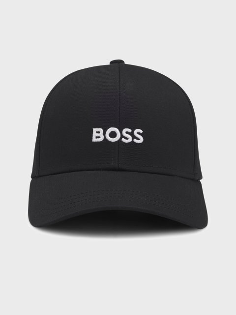 Чорна кепка BOSS з бавовни: фото - Invogue