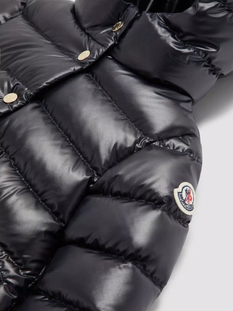 Синій пуховик Moncler розкльошений: фото 2 - Invogue