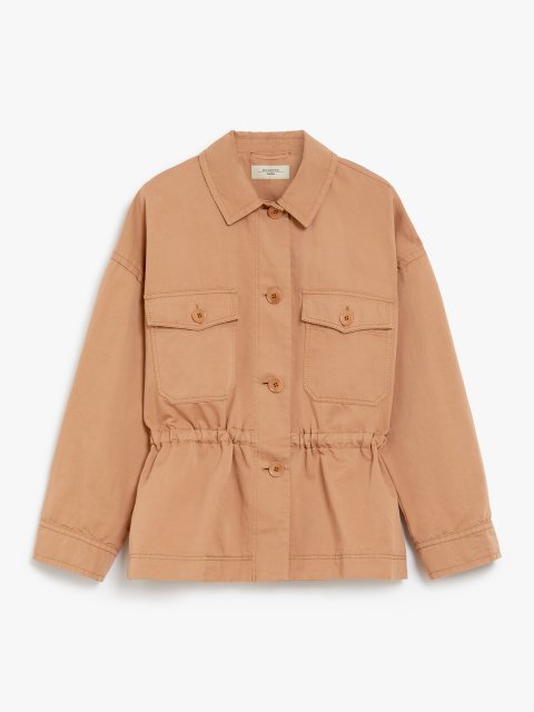 Світло-коричнева куртка Weekend Max Mara з бавовни та льону: фото - Invogue