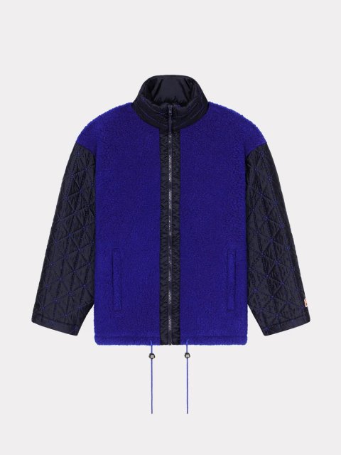 Синя куртка KENZO на блискавці з логотипом: фото - Invogue