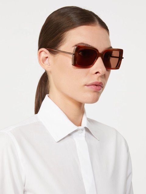 Червоні сонцезахисні окуляри MAX MARA квадратної форми: фото 1 - Invogue