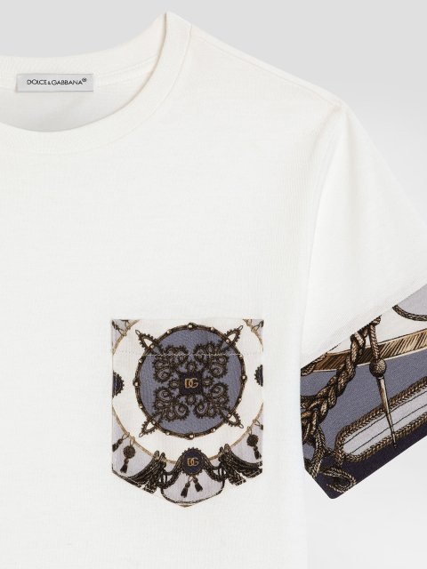 Футболка из джерси с деталями в стиле карго Dolce&Gabbana: фото 2 - Invogue