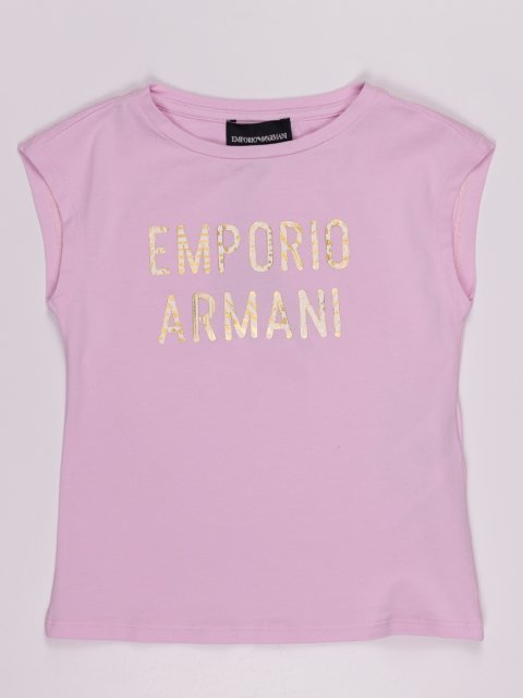 Рожева футболка EMPORIO ARMANI KIDS : фото - Invogue