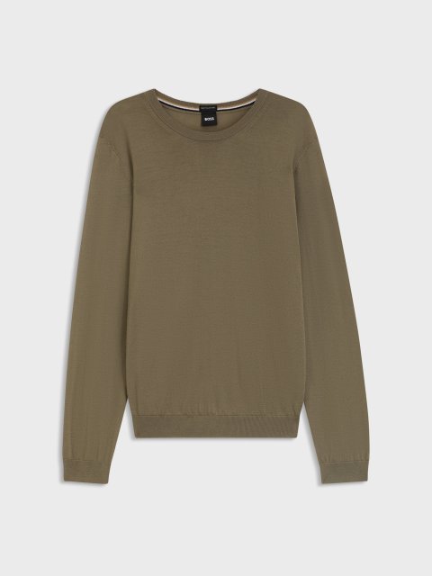 Коричневий светр BOSS з вовни: фото - Invogue