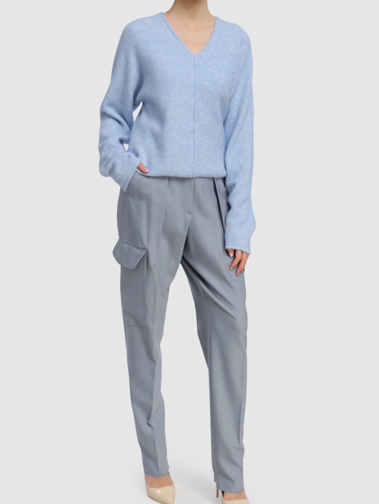 Серые брюки SPORTMAX: фото 1 - Invogue