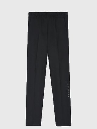 Чёрные брюки MM6 MAISON MARGIELA KIDS: фото - Invogue