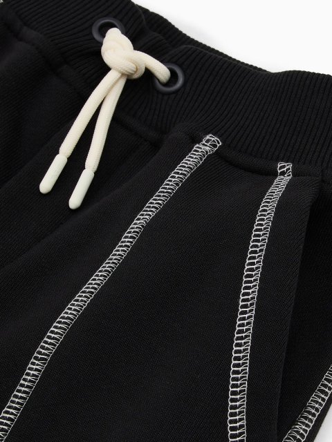 Чорні джогери EMPORIO ARMANI з контрастним логотипом: фото 2 - Invogue