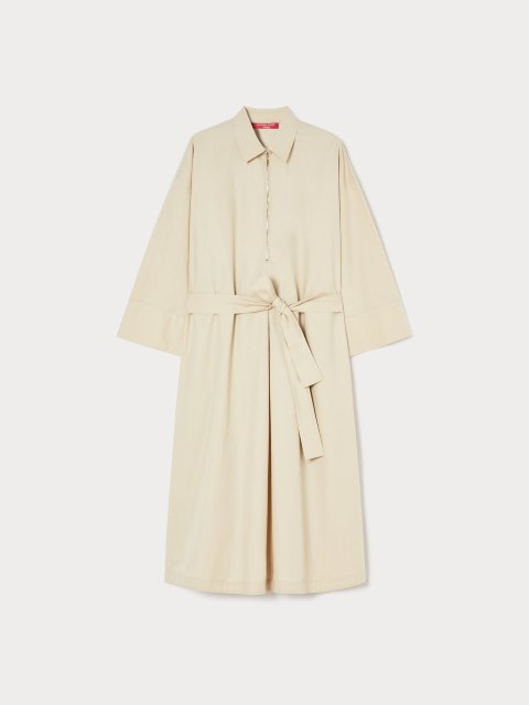 Бежева сукня Marina Rinaldi з бавовняного попліну: фото - Invogue