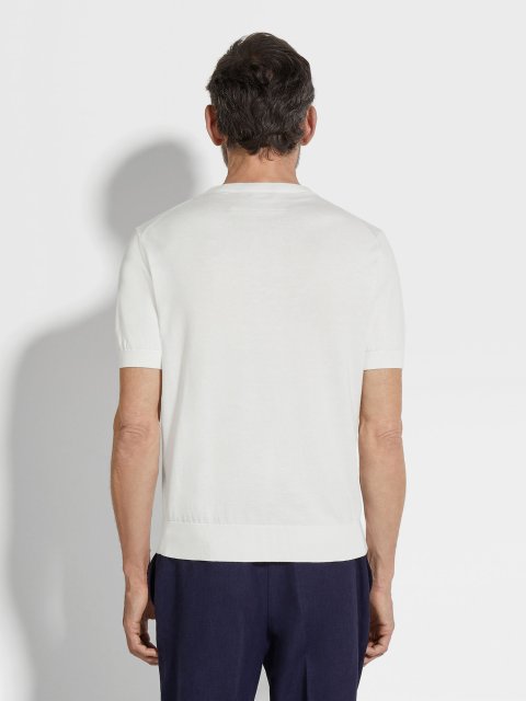Белая футболка ZEGNA хлопковая: фото 2 - Invogue