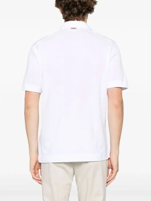 Біле поло ZEGNA з коротким рукавом: фото 2 - Invogue