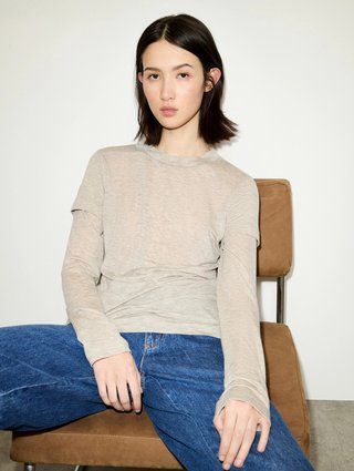 Белая футболка Max&Co из лиоцелла и шерсти: фото 4 - Invogue