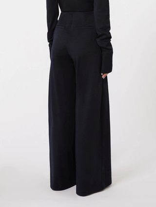 Темно-сині брюки MAX MARA з вовняного трикотажу: фото 3 - Invogue