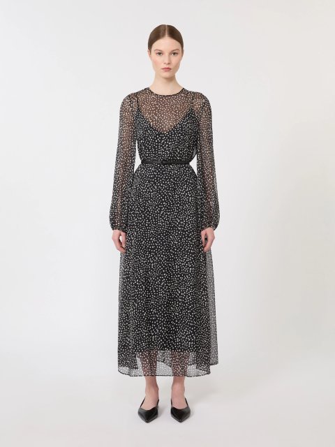 Чорна сукня MAX MARA з шовкового шифону: фото 2 - Invogue