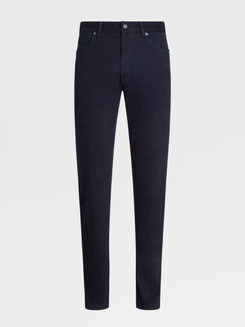 Темно-сині джинси Zegna крою slim з додаванням еластану: фото - Invogue