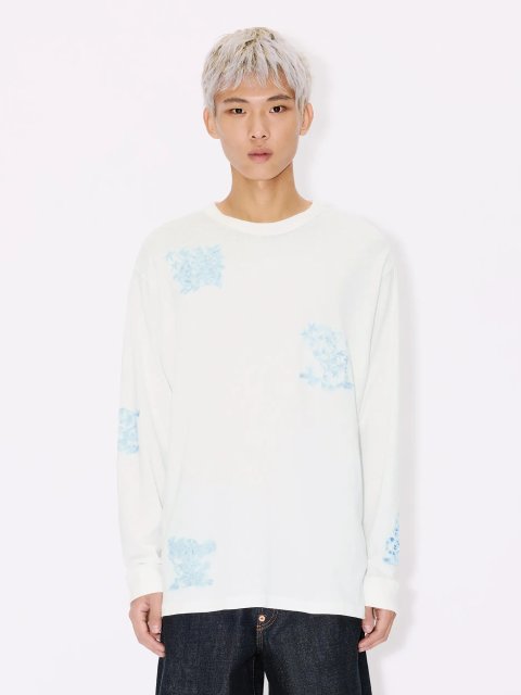 Белый лонгслив Kenzo из хлопка с вышивкой: фото 2 - Invogue
