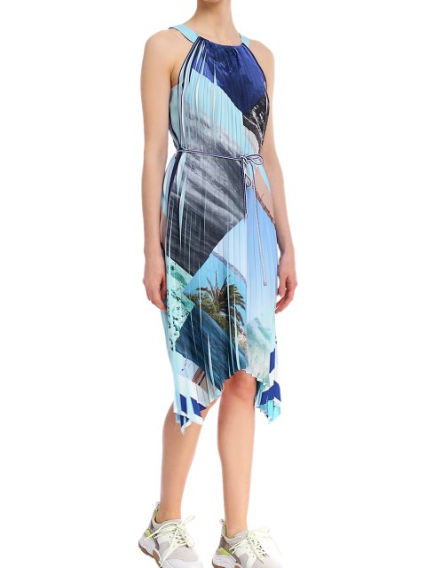 Бирюзовое платье MARC CAIN: фото 3 - Invogue