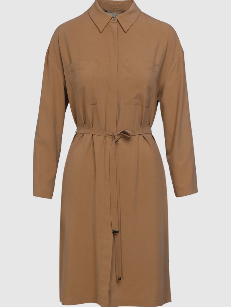 Бежевое платье MAX MARA: фото - Invogue