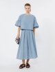 Блакитна блуза WEEKEND MAX MARA укороченого крою: фото 1 - Invogue