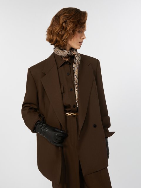Коричневий жакет WEEKEND MAX MARA з вовни: фото 4 - Invogue
