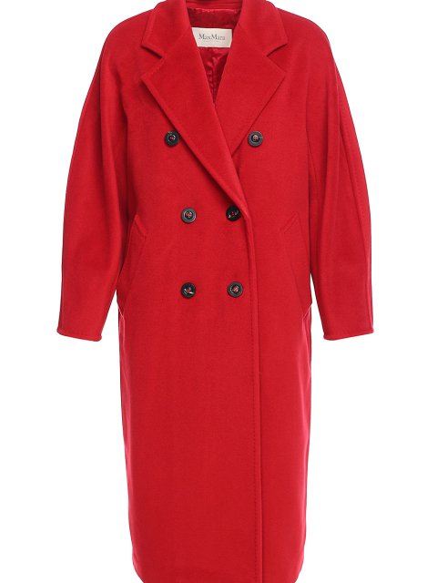 Красное пальто MAX MARA из шерсти и кашемира: фото - Invogue