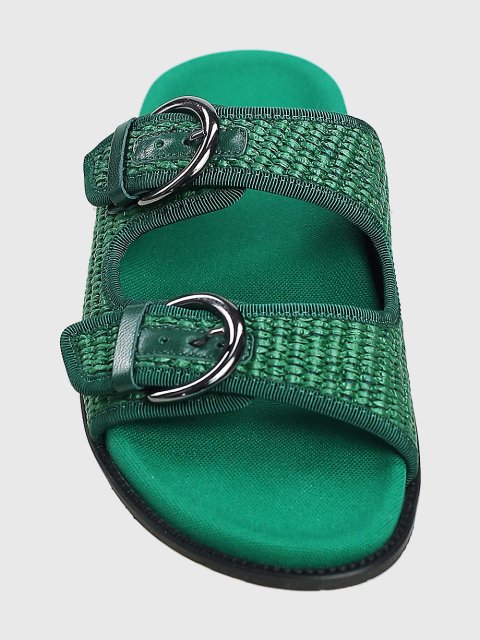 Зелёные шлепанцы WEEKEND MAX MARA: фото 4 - Invogue