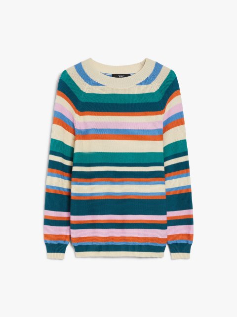Різнокольоровий светр WEEKEND MAX MARA з бавовняної пряжі: фото - Invogue