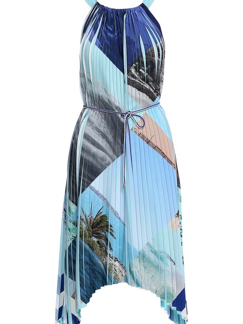 Бирюзовое платье MARC CAIN: фото 2 - Invogue