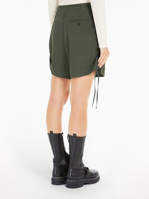 Шорти-бермуди Weekend із суміші вовни кольору хакі: фото 2 - Invogue