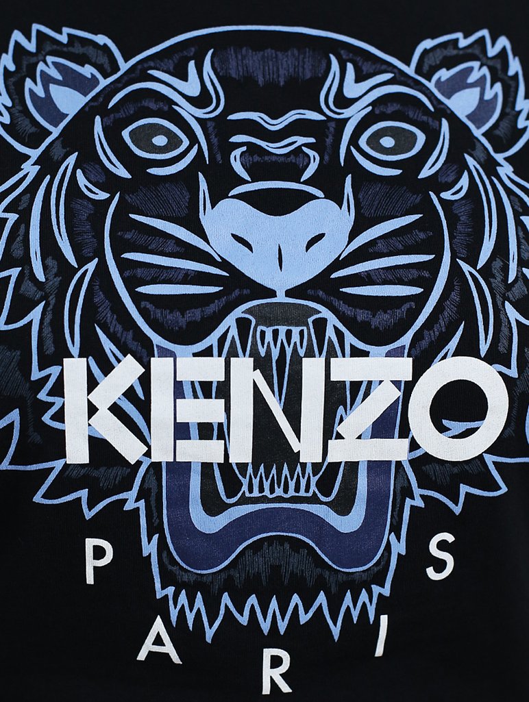 Чёрная футболка KENZO: фото 5 - Invogue