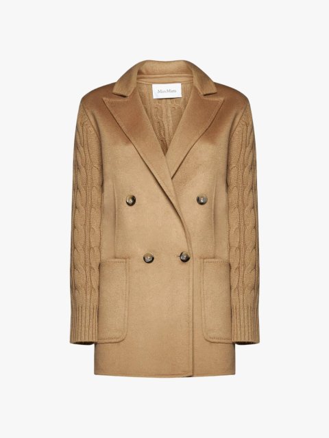 Кремовое пальто MAX MARA из шерсти и кашемира: фото - Invogue