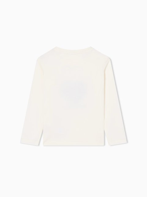 Білий джемпер EMPORIO ARMANI KIDS з бавовни: фото 2 - Invogue