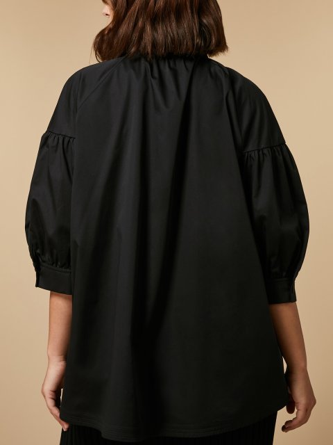 Чёрная рубашка MARINA RINALDI: фото 2 - Invogue