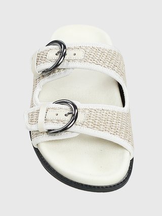 Бежевые шлепанцы WEEKEND MAX MARA: фото 4 - Invogue