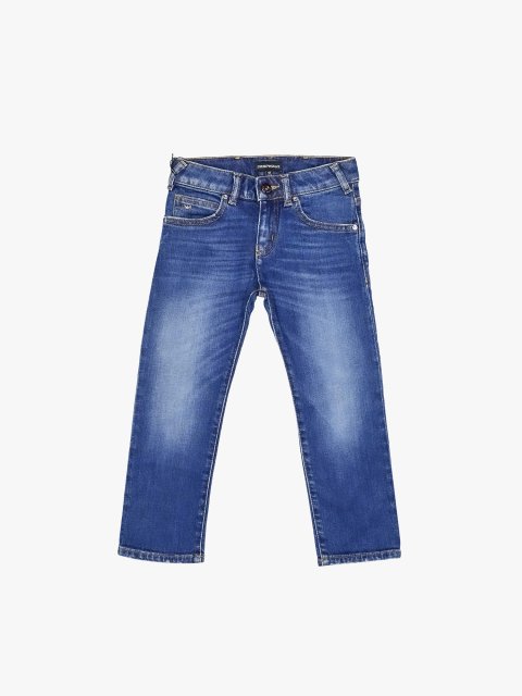 Сині джинси EMPORIO ARMANI KIDS з бавовни: фото - Invogue