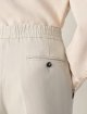 Бежевые брюки Zegna из льна с эластичным поясом: фото 4 - Invogue