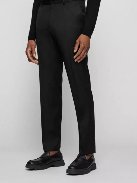 Чорні брюки BOSS з вовни: фото 1 - Invogue